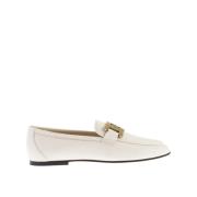 Witte Leren Loafers Elegant Instapper Tod's , White , Dames