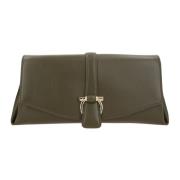 Olijfgroene Schoudertas met Gouden Hardware Salvatore Ferragamo , Gree...