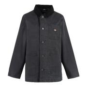 Katoenen jas met geribbelde kraag Dickies , Black , Dames