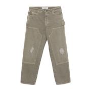 Vintage olijf katoenblend jeans Golden Goose , Gray , Heren