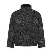 Korte Bloemen Puffer Jas Kenzo , Black , Heren