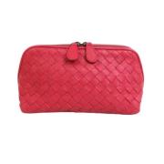 Pre-owned Leather clutches Bottega Veneta Vintage , Red , Dames