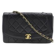 Pre-owned Leather chanel-bags Chanel Vintage , Black , Dames