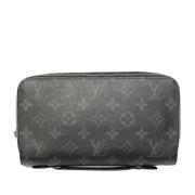 Pre-owned Canvas wallets Louis Vuitton Vintage , Black , Heren