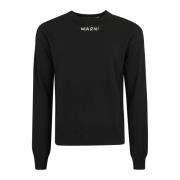 Casual Roundneck Sweater Marni , Black , Heren