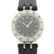 Pre-owned Leather watches Bvlgari Vintage , Black , Dames