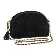 Pre-owned Suede chanel-bags Chanel Vintage , Black , Dames