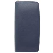 Pre-owned Leather wallets Louis Vuitton Vintage , Blue , Heren