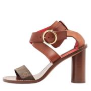 Pre-owned Coated canvas sandals Louis Vuitton Vintage , Brown , Dames