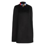 Mock Turtleneck Wollen Cape Emilio Pucci , Black , Dames