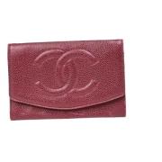 Pre-owned Leather wallets Chanel Vintage , Red , Dames