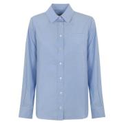 Gestreept katoenen overhemd lange mouw Max Mara Weekend , Blue , Dames