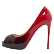 Pre-owned Leather heels Christian Louboutin Pre-owned , Red , Dames