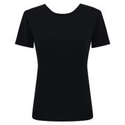 Blauw Jersey T-shirt met korte mouwen Max Mara , Blue , Dames