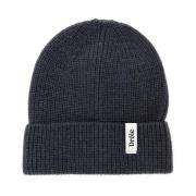 Grijze Merinowol Beanie Hoed Drole de Monsieur , Gray , Heren