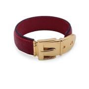 Pre-owned Leather bracelets Gucci Vintage , Red , Dames