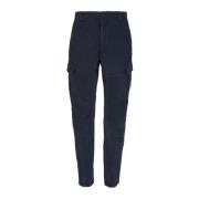 Stretch Sateen Cargo Broek met Lens Zak C.p. Company , Blue , Heren