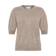 Kasjmier halfmouw trui in donker taupe Emerson Renaldi , Beige , Dames