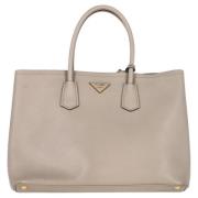 Pre-owned Leather handbags Prada Vintage , Gray , Dames