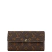 Pre-owned Canvas wallets Louis Vuitton Vintage , Brown , Dames