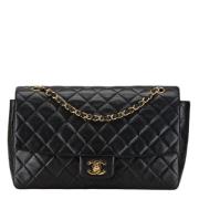 Pre-owned Leather chanel-bags Chanel Vintage , Black , Dames