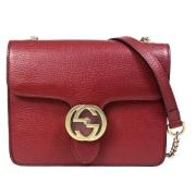 Pre-owned Leather gucci-bags Gucci Vintage , Red , Dames