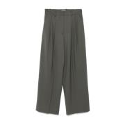 Grijze Wollen Twill Broek P.a.r.o.s.h. , Gray , Dames