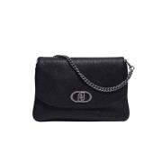 Zwarte Messenger Tas met Afneembare Band Liu Jo , Black , Dames