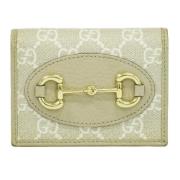 Pre-owned Canvas wallets Gucci Vintage , Beige , Dames