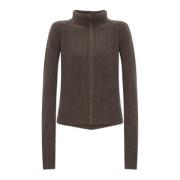 Headon Zip Sweater Rick Owens , Brown , Dames