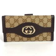 Pre-owned Canvas wallets Gucci Vintage , Brown , Dames