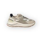 Gewaxte Sneakers voor Stijlvol Schoeisel D.a.t.e. , Beige , Heren