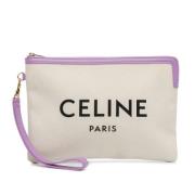 Pre-owned Canvas wallets Celine Vintage , White , Dames