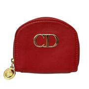 Pre-owned Leather wallets Dior Vintage , Red , Unisex