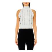 Stijlvolle Top met Gesloten Hals Liu Jo , White , Dames