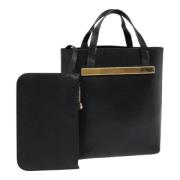 Pre-owned Leather handbags Gucci Vintage , Black , Dames