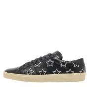 Pre-owned Leather sneakers Yves Saint Laurent Vintage , Black , Heren