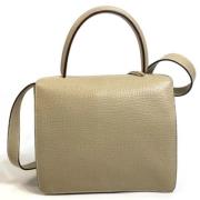 Pre-owned Leather handbags Loewe Pre-owned , Beige , Dames