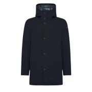 Blauwe Parka met Stratofabric3 Membraan RRD , Blue , Heren