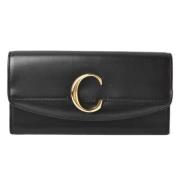 Pre-owned Leather wallets Chloé Pre-owned , Black , Dames