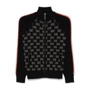 Monogram Jacquard Stripe Sweater Liu Jo , Black , Dames