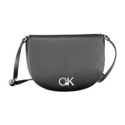 Zwarte dames schoudertas met logo Calvin Klein , Black , Dames