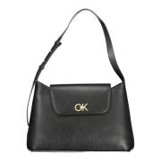 Zwarte dames schoudertas met verstelbare handvat Calvin Klein , Black ...