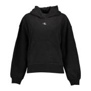 Zwarte hoodie met centrale zak Calvin Klein , Black , Dames