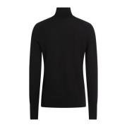 Dames Hoge Hals Extra Fijne Wol Trui Calvin Klein , Black , Dames