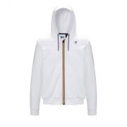 Witte Rits Hoodie K-Way , White , Heren