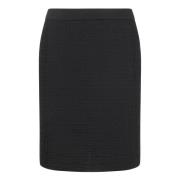 Zwarte rok met geribbelde taille en achterste split Givenchy , Black ,...