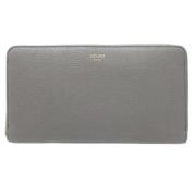 Pre-owned Leather wallets Celine Vintage , Gray , Dames