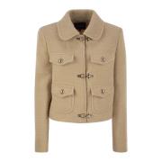 Beige Jas voor Stijlvolle Outfits Fay , Beige , Dames