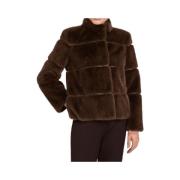 Chocolade Koffie Jas Twinset , Brown , Dames